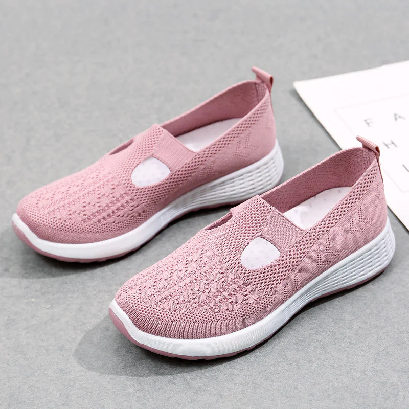 Breathable slip-on shoes with mesh upper and non-slip sole by Krystina Trendify for everyday wear and outdoor adventures.