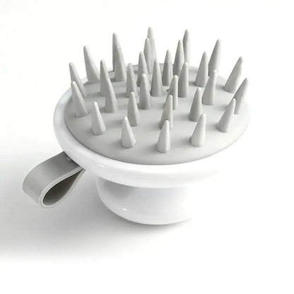 Handheld scalp massaging shampoo brush by Krystina Trendify for healthy hair and soothing scalp care.