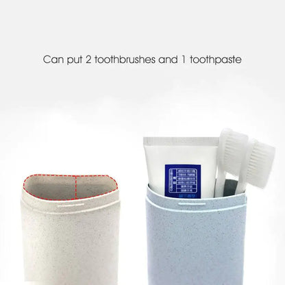 Compact toothpaste and toothbrush organizer for travel by Krystina Trendify