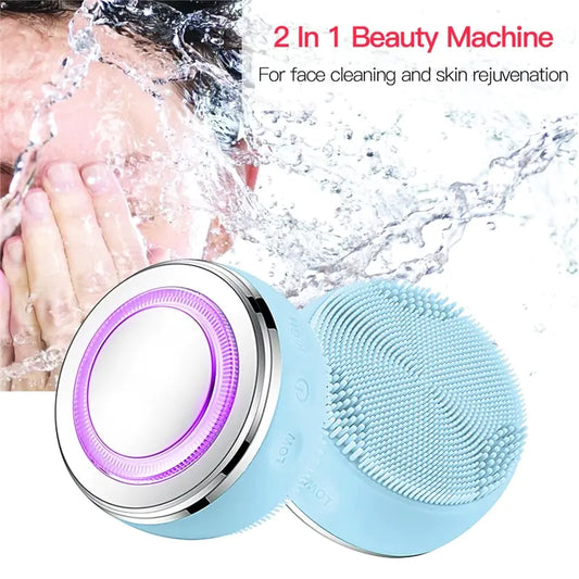 Silicone electric facial cleansing device by Krystina Trendify for smoother skin