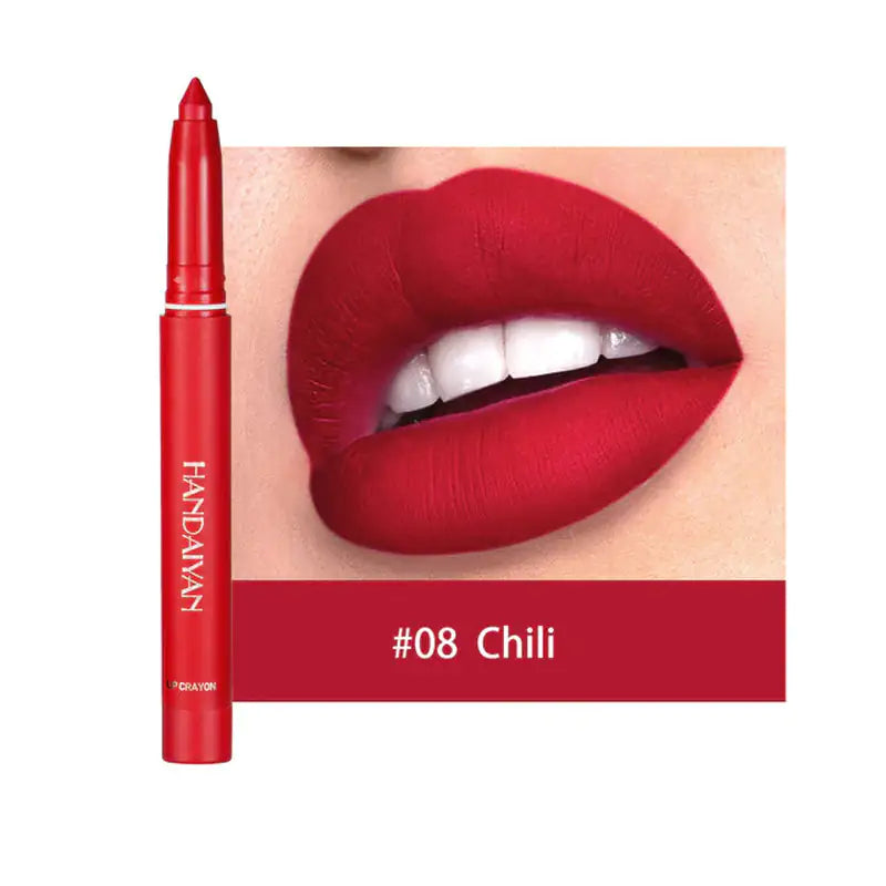 12 Color Matte Lipstick Pen by HANDAIYAN, waterproof and long-lasting for bold, flawless lips.