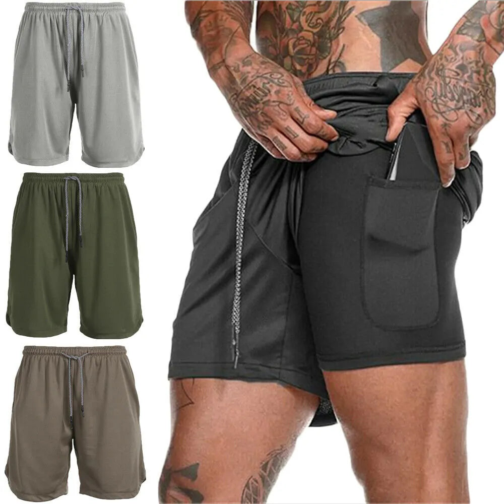 Fitness Running Shorts by Krystina Trendify offering flexibility, comfort, and secure storage for running and workouts.