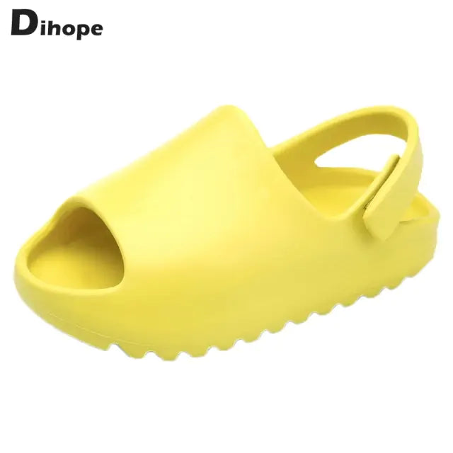 Breathable, non-slip baby slip-on sandals by Dihope in cute designs for sunny days.