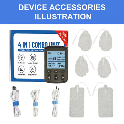 Dual Channel TENS & EMS Muscle Stimulation Device for pain relief and muscle performance enhancement. Portable and effective therapy.