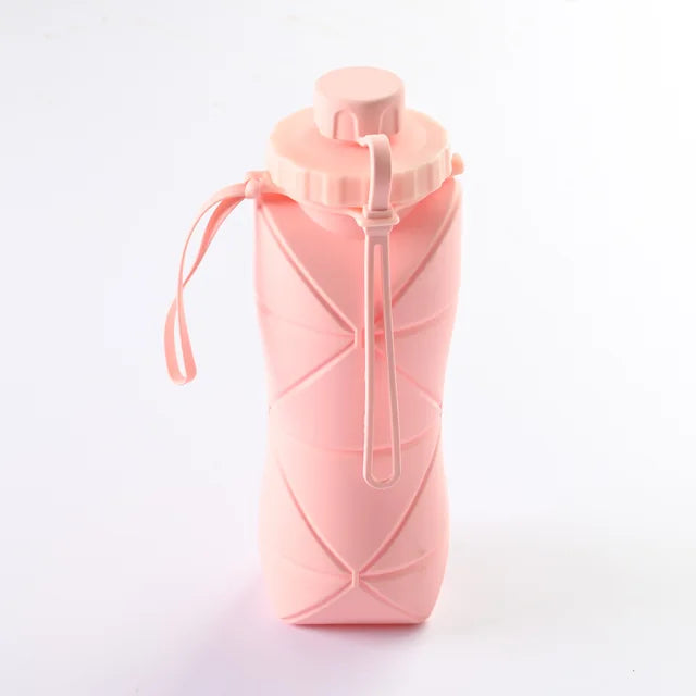 Krystina Trendify foldable silicone water bottle, BPA-free and heat-resistant for convenient hydration.