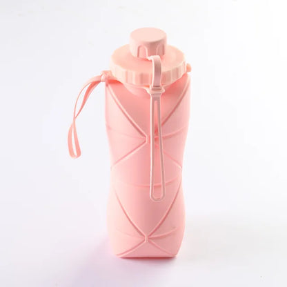 Krystina Trendify foldable silicone water bottle, BPA-free and heat-resistant for convenient hydration.