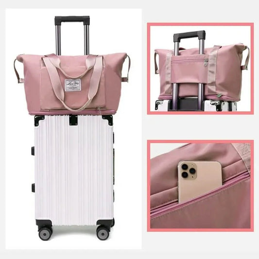 Large capacity folding travel bag by Krystina Trendify for organized and space-saving travel