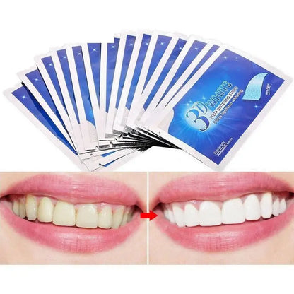 14Pcs 3D White Gel Whitening Strips for a confident, brighter smile.
