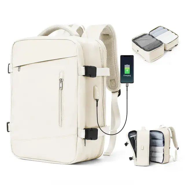 Expandable anti-theft travel backpack by Krystina Trendify