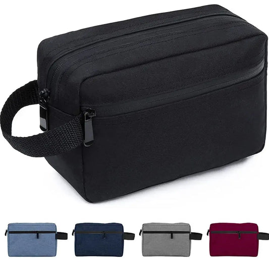 Durable Men's Toiletry Bag for grooming essentials, compact and stylish for travel.