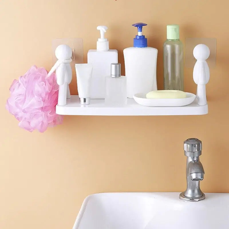 Sleek Bathroom Shelves Storage Rack Organizer by Krystina Trendify for decluttering and organizing towels, toiletries, and skincare essentials.