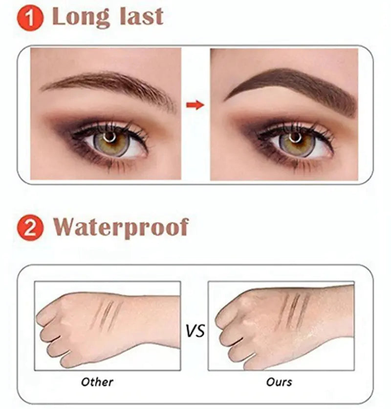 Waterproof Natural Eyebrow Pencil for smudge-proof, defined brows