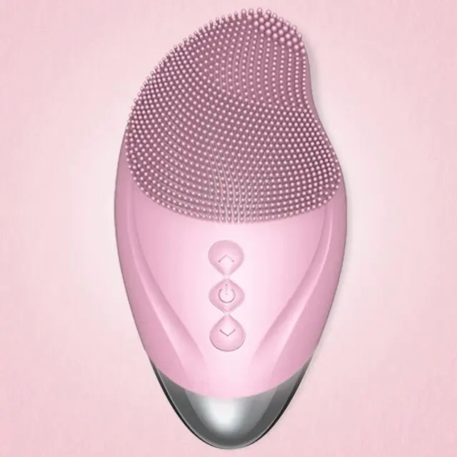 Silicone electric facial cleansing device by Krystina Trendify for smoother skin