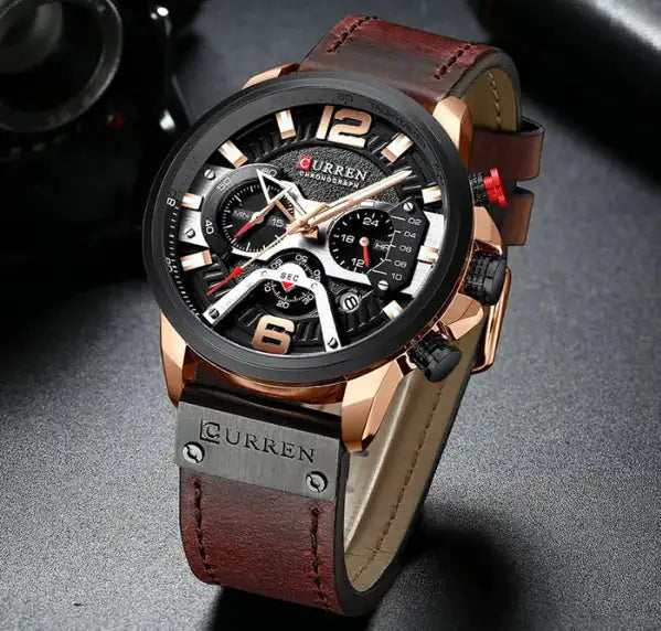 Curren Chrono Edition 2022 – Stylish men’s chronograph watch with a stainless steel case and luminous hands.