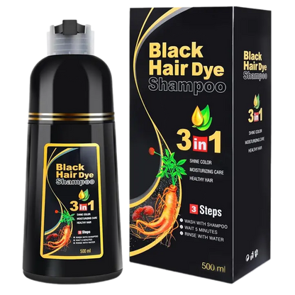 Black Hair Dye Shampoo by MEIDU for vibrant, gray-free hair