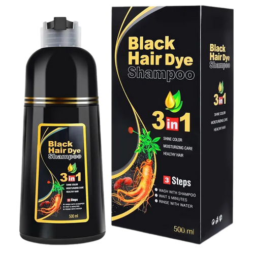 Black Hair Dye Shampoo by MEIDU for vibrant, gray-free hair