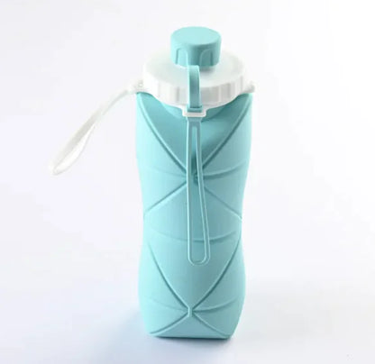 Krystina Trendify foldable silicone water bottle, BPA-free and heat-resistant for convenient hydration.