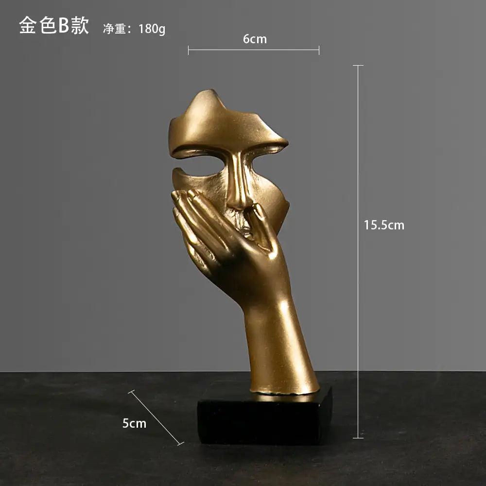 Abstract thinker statue combining intellectual depth and creative design for sophisticated decor