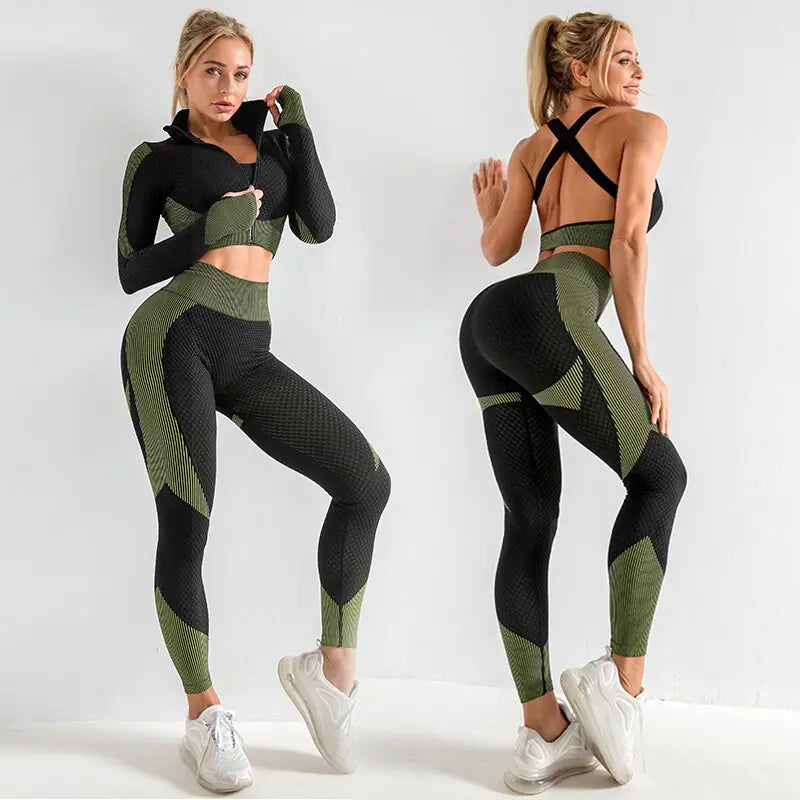 Comfortable and flexible sportswear tracksuit leggings by Krystina Trendify, perfect for workouts and everyday activities.