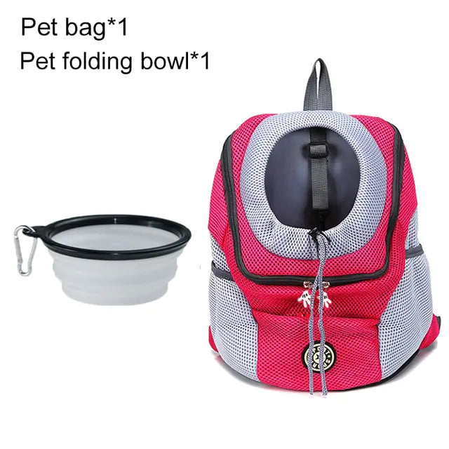 Pet travel carrier bag by Krystina Trendify with adjustable straps and spacious design