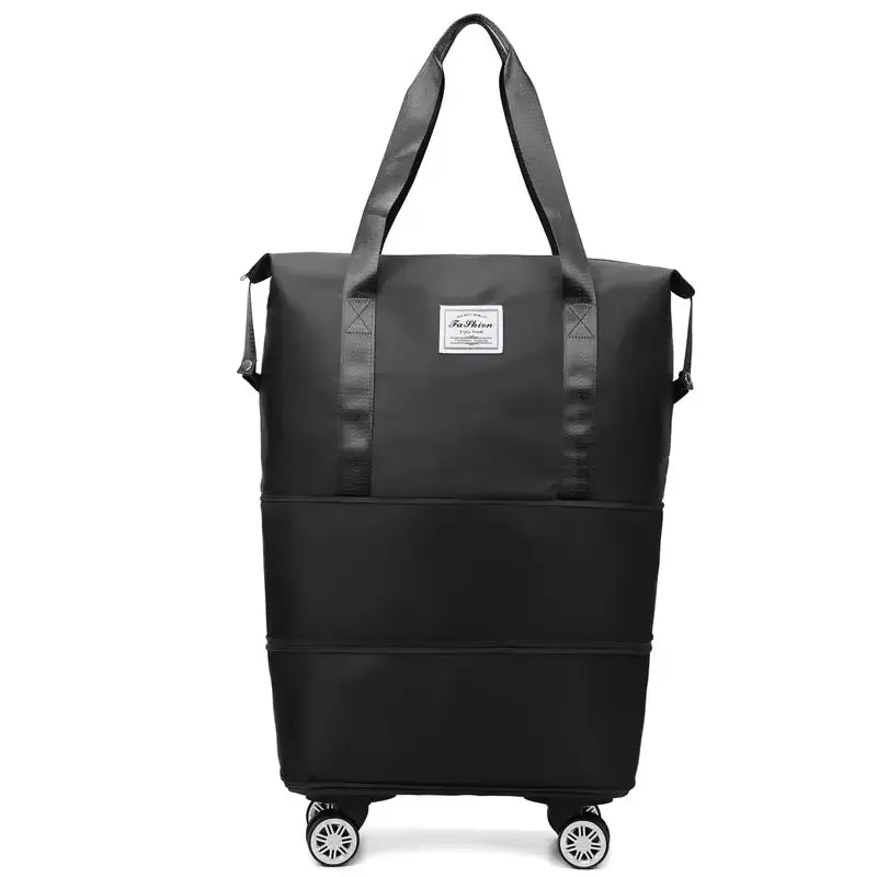 Expandable travel bag with waterproof material, lightweight design & large storage capacity.