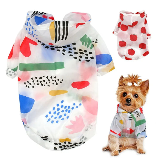 Raincoat and sun-proof clothing for small pets by Krystina Trendify, offering waterproof and UV protection for all-weather comfort.