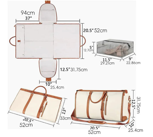 Large capacity trolley travel bag by Krystina Trendify with spacious compartments and durable wheels