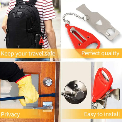 Portable metal door lock for home and travel by Krystina Trendify