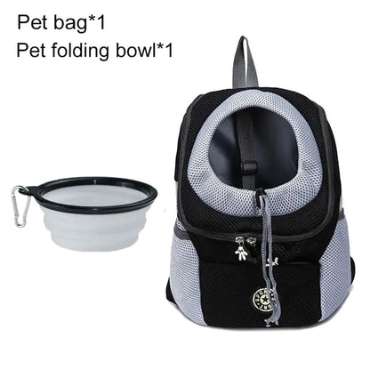 Pet travel carrier bag by Krystina Trendify with adjustable straps and spacious design