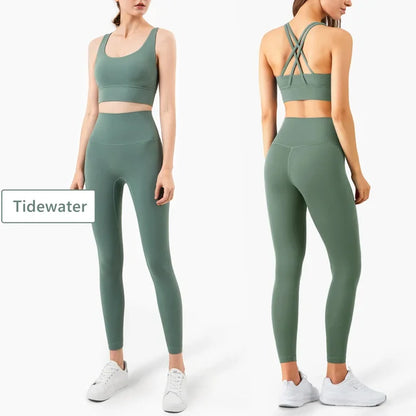 Seamless yoga set gym fitness clothing for women