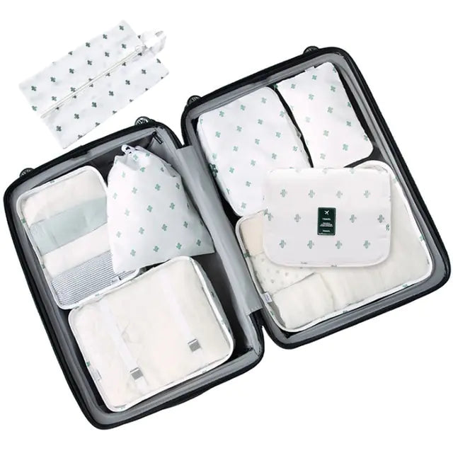 8-piece travel organizer set by Krystina Trendify for stress-free packing