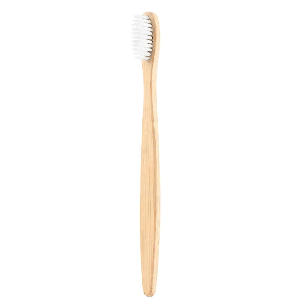 Eco-friendly bamboo toothbrush with soft bristles for sensitive gums and sustainability