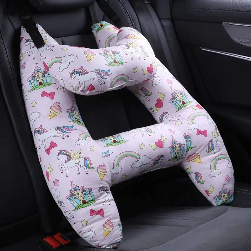 H-Shape kids car travel pillow by Krystina Trendify for adjustable comfort