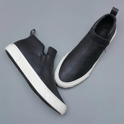 Men's vulcanized leather loafer shoes in timeless style for any occasion