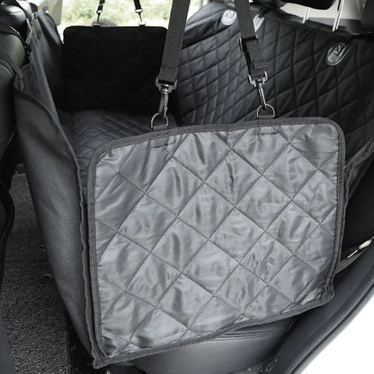 Waterproof pet rear seat cushion by Krystina Trendify with built-in travel toilet