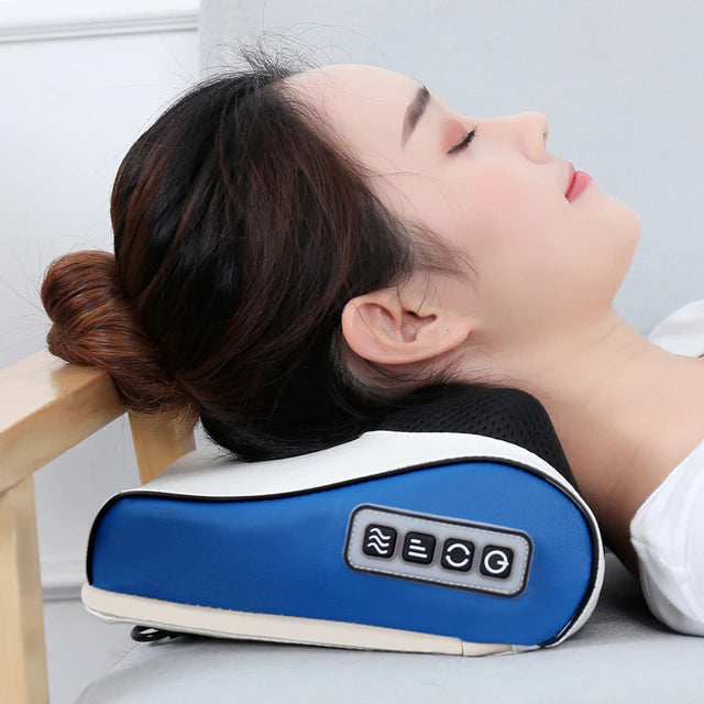 Electric Shiatsu Massage Pillow with infrared heat for muscle relief and comfort.