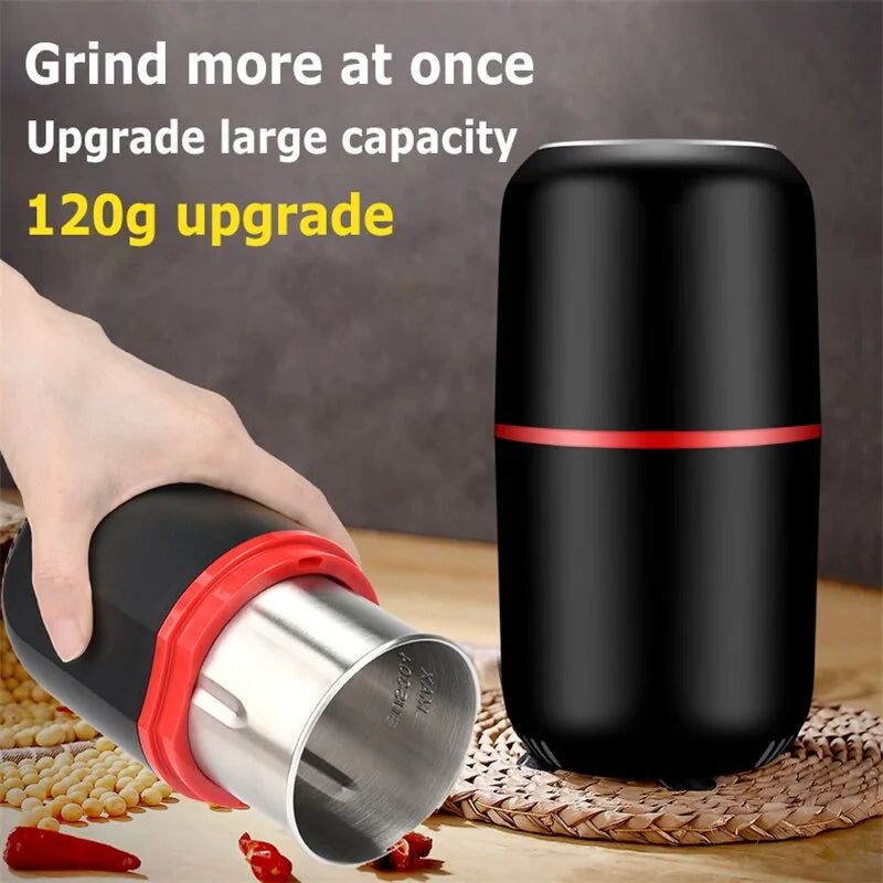 Multi-purpose electric grinder by Krystina Trendify for grinding coffee, spices, herbs, and nuts