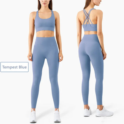 Seamless yoga set gym fitness clothing for women