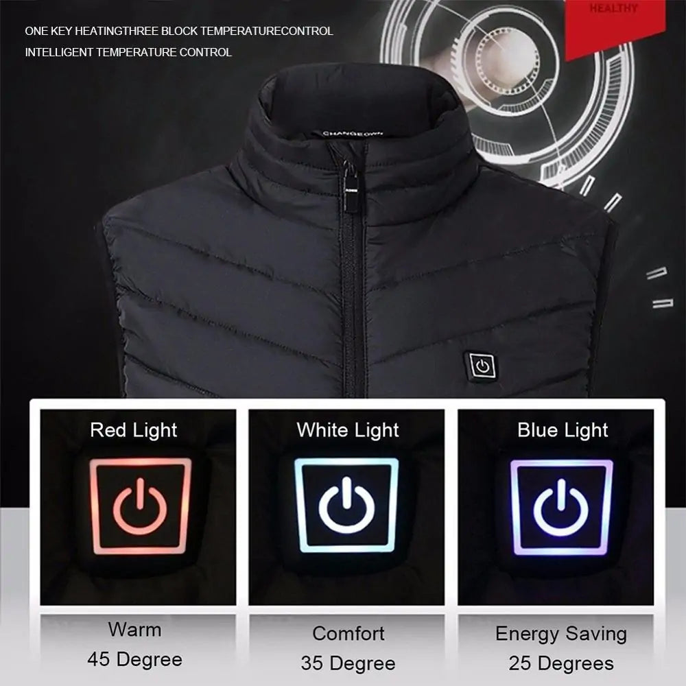 Thermal Heated Vest by Krystina Trendify with adjustable heating levels and long-lasting battery for cold-weather outdoor activities.