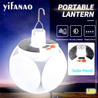  Solar-powered lantern with 5 modes and waterproof design