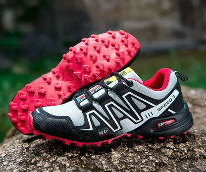 Non-slip sports shoes with breathable mesh for running and hiking