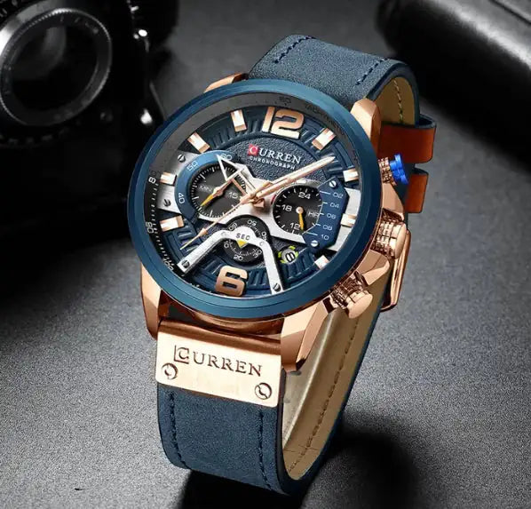 Curren Chrono Edition 2022 – Stylish men’s chronograph watch with a stainless steel case and luminous hands.