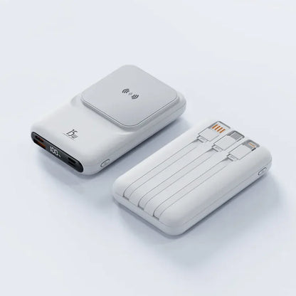 Super fast charge power bank in stylish colors, offering fast and super-fast charging for on-the-go use.