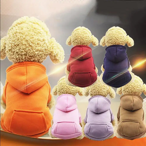 Soft fleece dog hoodie, warm pet sweatshirt, cozy hooded dog sweater.