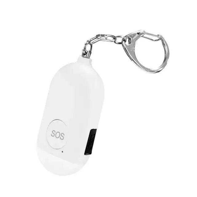 Compact SOS alarm with loud sound and bright LED light by Krystina Trendify