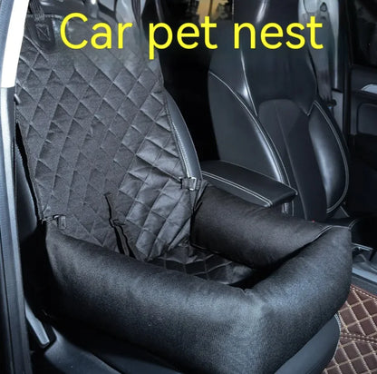 Waterproof pet rear seat cushion by Krystina Trendify with built-in travel toilet