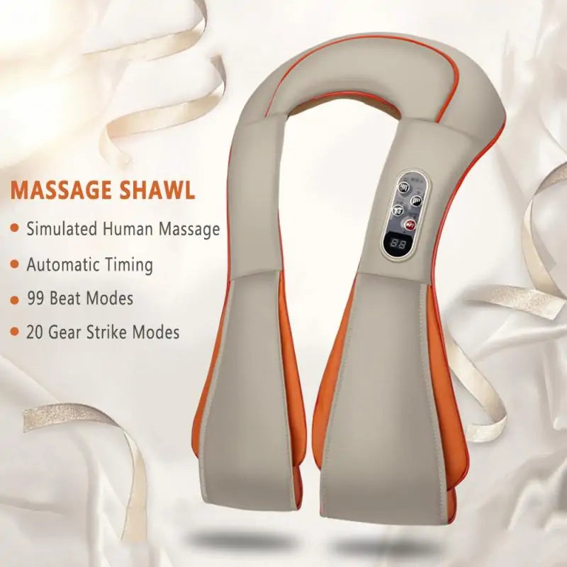 Electric Heating Neck Massager with adjustable heat and vibration for soothing neck pain and stress relief.