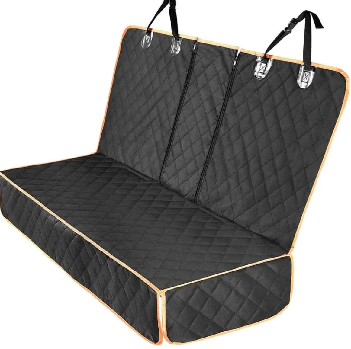 Waterproof pet rear seat cushion by Krystina Trendify with built-in travel toilet