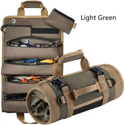 Durable tool roll bag organizer by Krystina Trendify for efficient tool storage and easy transport.