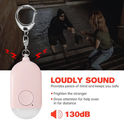 Compact SOS alarm with loud sound and bright LED light by Krystina Trendify